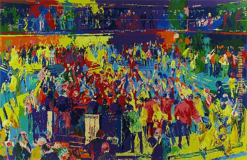 Chicago Board of Trade painting - Leroy Neiman Chicago Board of Trade art painting
